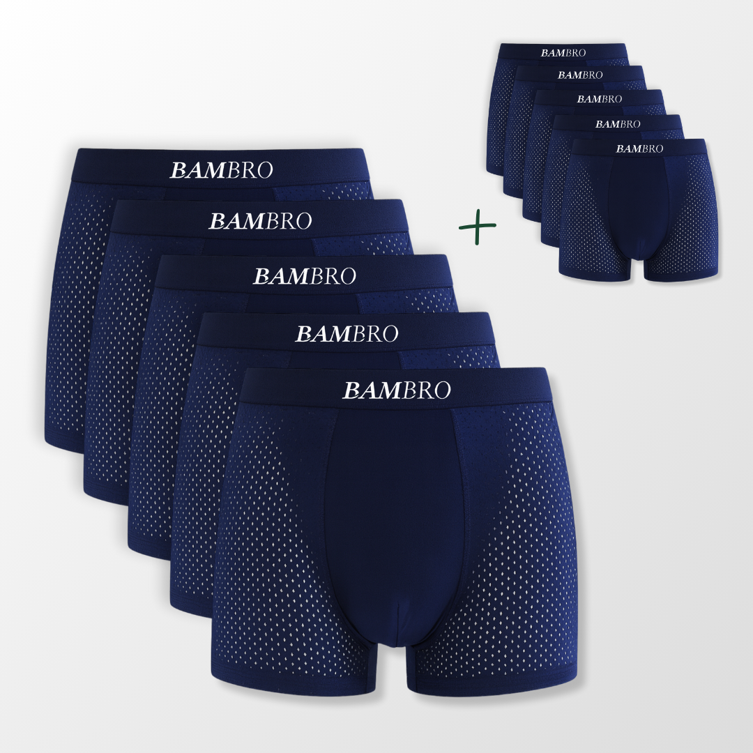 Bamboo Boxers 5-Pack Blue | + 5 FREE