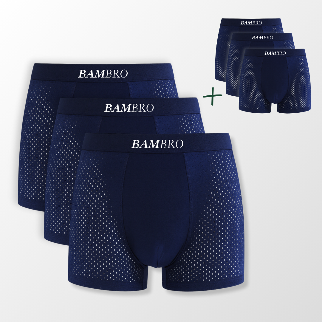 Bamboo Boxers 3-Pack Blue | + 3 FREE