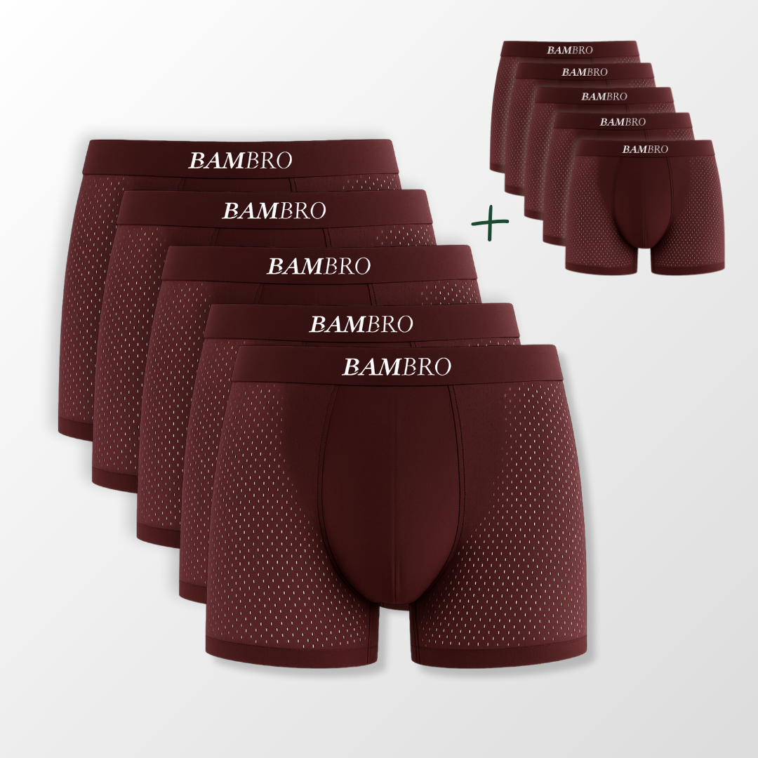 Bamboo Boxers 5-Pack Red | + 5 FREE