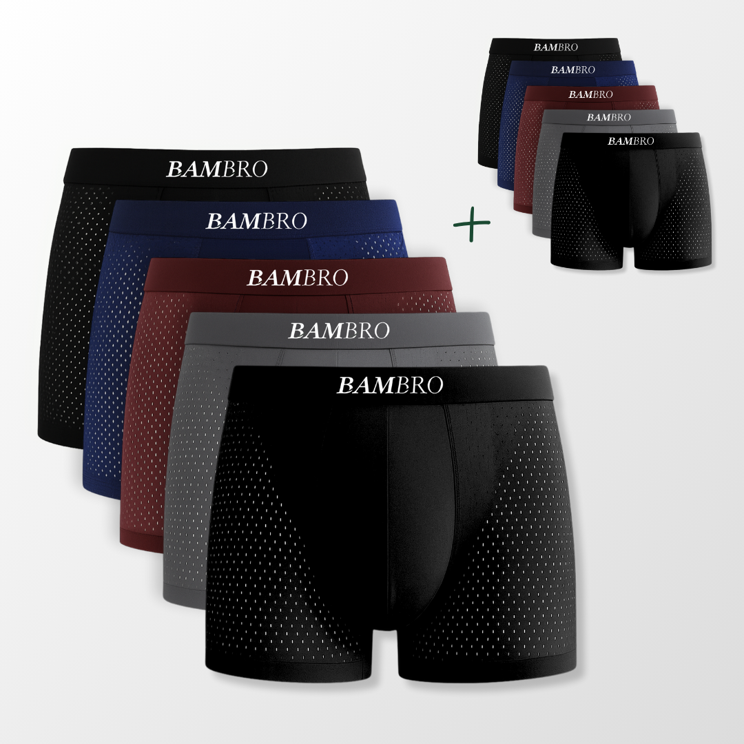Bamboo Boxers 5-Pack Multicolour | + 5 FREE